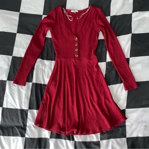 Burgundy skater dress NWOT